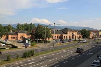 Ogólny widok dworca PKP w Bielsku-Białej