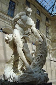 Rzeźba Pierra Pugeta, przedstawiająca Milona z Krotonu. Obecnie Muzeum w Luwrze, Paryż.