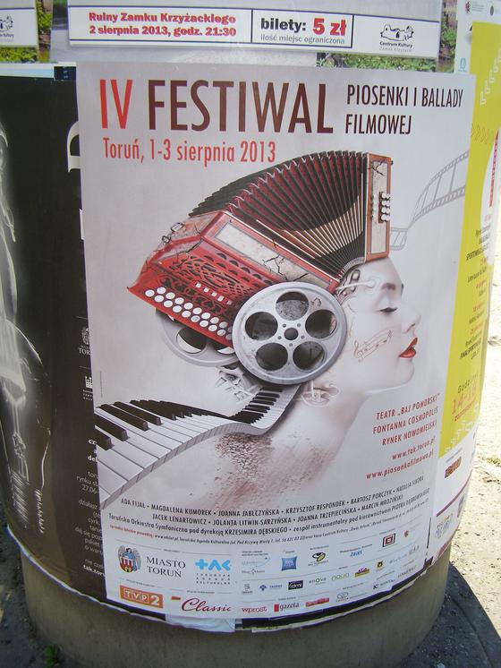 Festiwal Piosenki i Ballady Filmowej -Toruń -1-3.08.2013