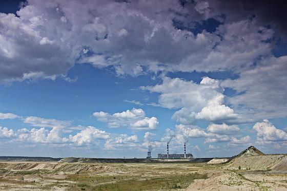Widok na kopalnie odrywkową w Bełchatowie