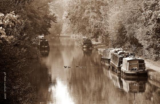 Okolice Milton Keynes / Anglia / fot. Kanał w Linford District Park , wrzesień 2014...