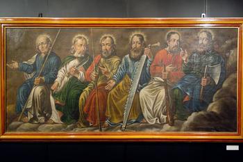 Apostołowie zbrojni na obrazie z XVII wieku