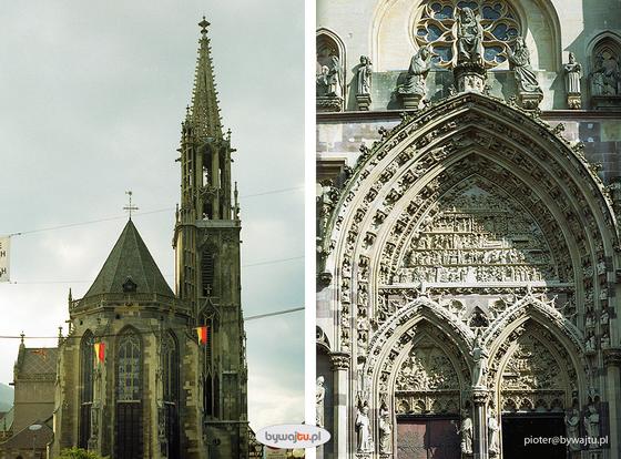 Kolegiata Saint-Thiébaut (Theobalduskirche) w Thann oraz jej gotycki portal