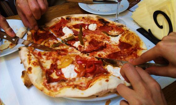 Włoska pizza we wspaniałej scenerii