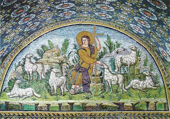 Mozaika z Dobrym Pasterzem w Mauzoleum Galli Placydii