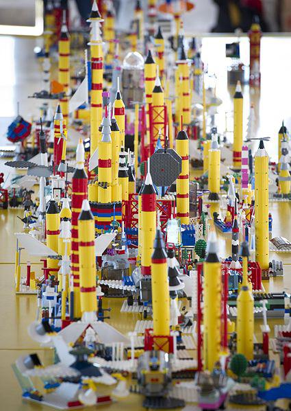 Students used LEGO bricks to 'Build the Future' at NASA's Kennedy Space Center in Cape Canaveral, Fla. on Wednesday, Nov. 3, 2010. The 'Build the Future' event was part of pre-launch activities for the STS-133 mission.