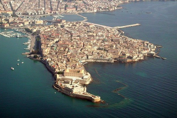 Ortigia, wyspa będąca najstarszą częścią Syrakuz