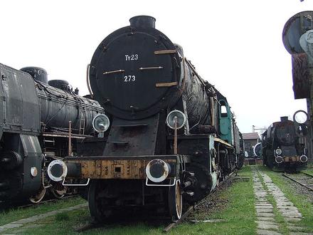 Szerokotorowy parowóz Ty23-273 w Skansenie Taboru Kolejowego w Karsznicach