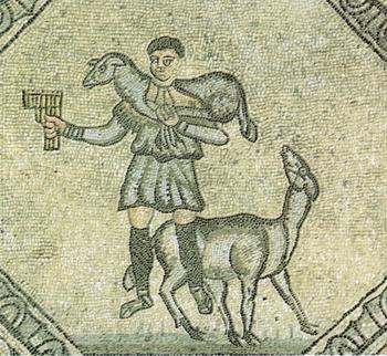 Mozaika wczesnochrześcijańska przedstawiająca Dobrego Pasterza, Bazylika Patriarchalna w Akwilei. 