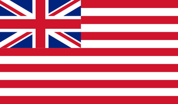 Flaga Brytyjskiej Kompanii Wschodnioindyjskiej ustanowiona w 1804 r. 