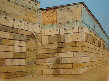 Mur Timoleoński, fragment starożytnych fortyfikacji greckich. 