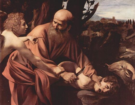 Ofiarowanie Izaaka - obraz Caravaggia z 1602 r.